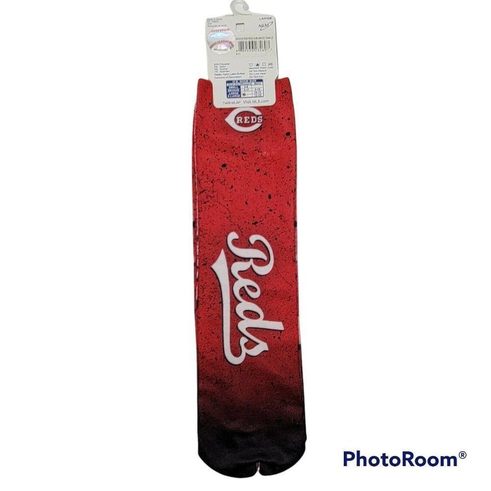 Cincinnati Reds Socks Mens Size Large 10-13 Baseball MLB Sublimated Team NEW‎ - Picture 4 of 10